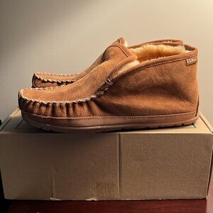 L.L. Bean Men's Tan Suede Moccasins